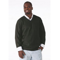 Unisex Cotton Fine Gauge V-Neck Long Sleeve Pullover Sweater